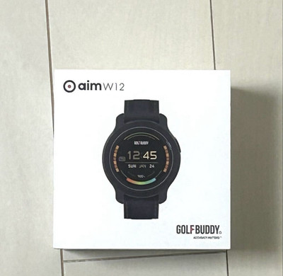 GOLFBUDDY(ゴルフバディー)】 aim W12 NEW GolfBuddy Aim W12 Black Golf GPS Watch Waterproof IPX7