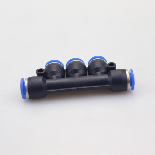 6 Pcs 6mm(1/4") Pneumatic Multiple Tee Connectors:Push-In Type Air Hose Adapters - Picture 3 of 6