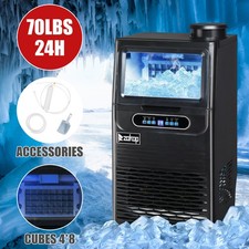 Freestand Cabinet Commercial Restaurant Home 70lb/24h 32 Ice Cubes Maker Machine