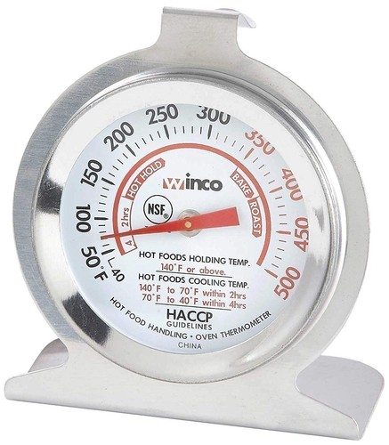 Winco 2-Inch Dial Oven Thermometer with Hook and Panel Base - Picture 1 of 2