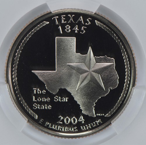 2004-S Washington State Quarter Texas CLAD PR70 DCAM CAC CACg *9742 - Picture 3 of 5