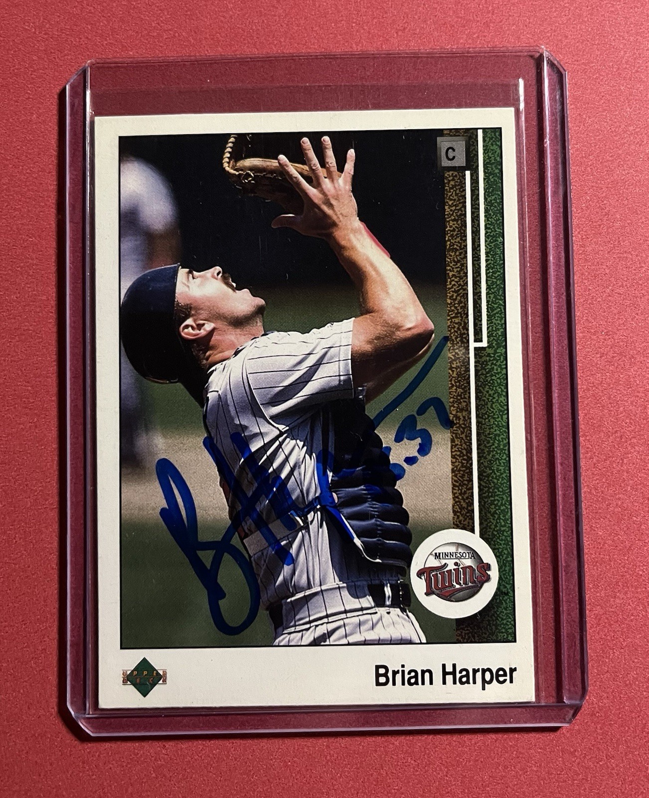 Signed Autographed 1989 Upper Deck Brian Harper #379