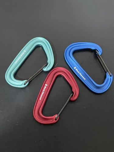 Black Diamond 7kN nicht verriegelnde Karabiner 3 Stück NEU