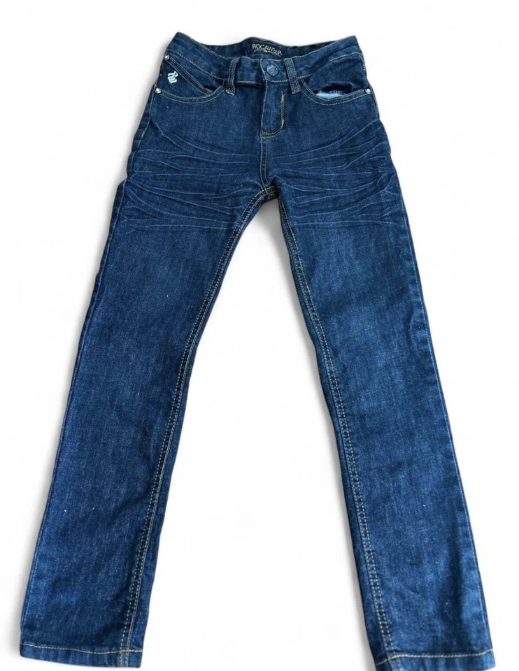 Pantalones de mezclilla Y2K vintage para niños niñas Rocawear talla 6x años 2000 raros Foto 2 de 4