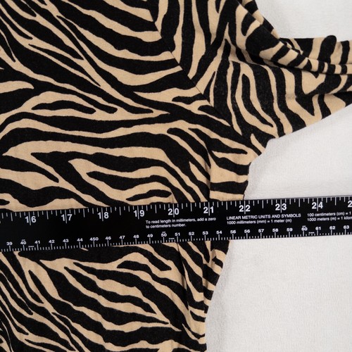 Camisa Top Chico's Mujer 3 US XL Negra Tostada Estampado Cebra Elastizada Tejida Manga Larga - Imagen 5 de 9