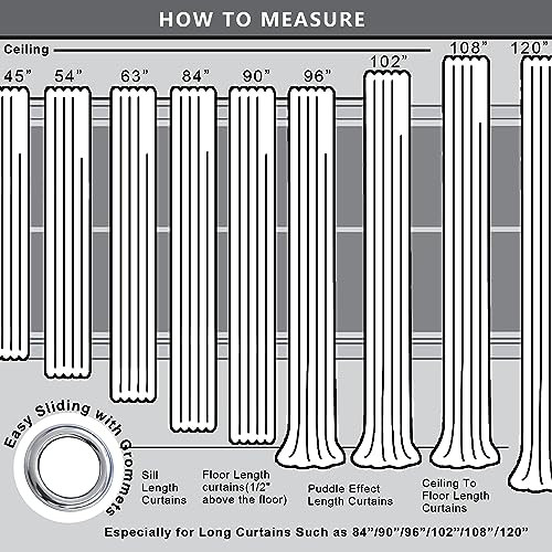Out Vorhänge 45 Zoll lang 2 Paneele Burg für 34" B x 45" L (2er Pack) schwarz - Bild 4 von 6