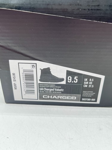 New Under Armour Charged Valsetz Black Tactical Boots for Men Size 9.5 - Picture 7 of 8