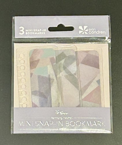 NEU Erin Condren 3 Mini Snap-In Lesezeichen Harmonie Neutrale Planer Zubehör