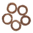5 Pcs Mini Wreaths Rattan Garland Hanging Craft Holiday Door Small