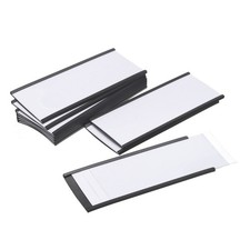 10pcs Label Holders 4.7" x 2" C Channel Rubber Magnetic for Metal Shelves