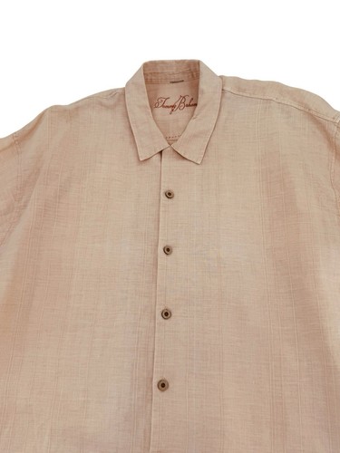 Camisa Tommy Bahama 100% Lino Melocotón Manga Corta Relajada Verano Para Hombre Talla 2XL - Imagen 8 de 8