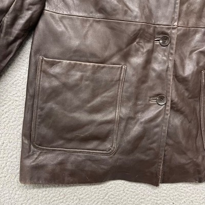 Wilsons Leather Pelle Studio Jacket Womens 1X Brown Thinsulate Y2K