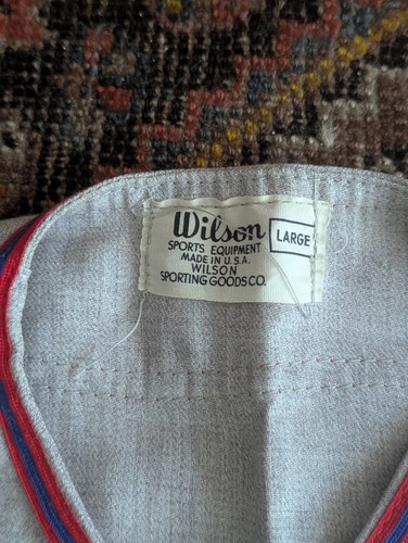 Vintage Wilson Flannel Baseball Uniform Little Leage Youth Large Mid Century Set - Picture 6 of 23