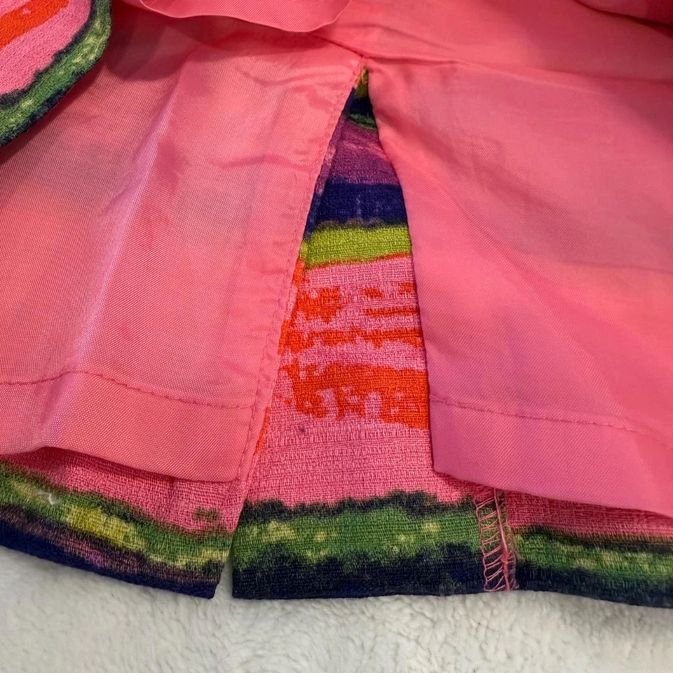 Mini-saia Ann Taylor vibrante preppy forro rosa tamanho 4 - Imagem 4 de 4