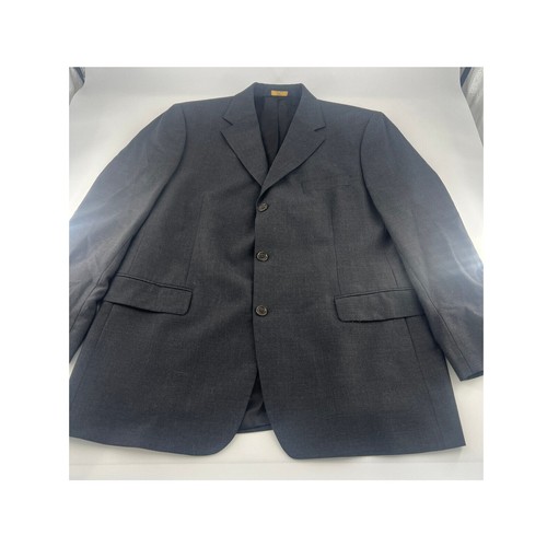 Brooks Brothers Suit Jacket Mens 44 R Stretch 346 Black Sports Coat Wool Blend - Picture 3 of 10