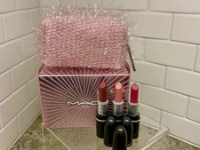 MAC Fireworked Like A Charm Mini Lipstick Kit: Pink NIB Authentic