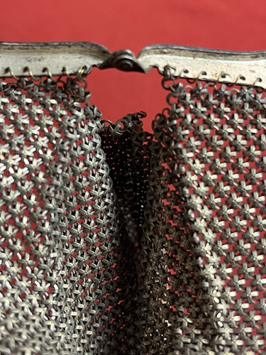 Antique Vintage Art Deco Mandalian Mfg Co Enamel Mesh Purse Handbag Flapper Era - Picture 20 of 24