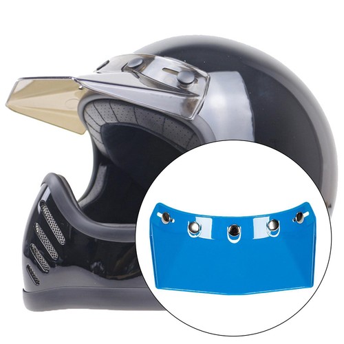 Helmet Visor Peak Protector 5-snap Universal Vintage Open Face Replacement ] - Foto 3 di 25