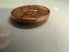 1958 wheat penny no mint mark, Lightly circulated L on rim — photo 4
