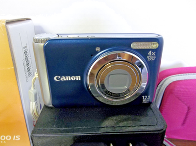 Canon PowerShot A3100 IS 12.1MP Digital Camera - Blue (4256B001