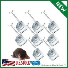 8 Pack Mole Gopher Trap Ground Galvanized and Oil Hardened Steel Animal Reusable
