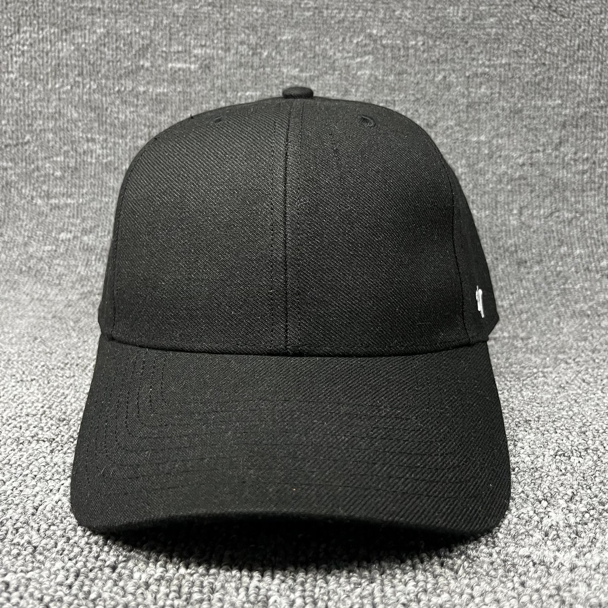 '47 Brand Blank MVP Black Structured Adjustable Hat Gray Underbrim Cap
