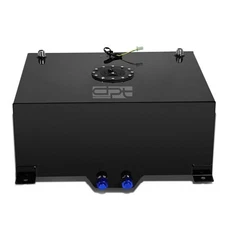 20 GALLON LIGHTWEIGHT BLACK COAT ALUMINUM RACE DRIFT FUEL CELL TANK+LEVEL SENDER