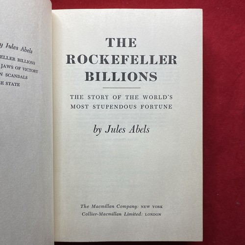 The Rockefeller Billions Jules Abels HC DJ 1965 2nd Edition - Picture 6 of 6