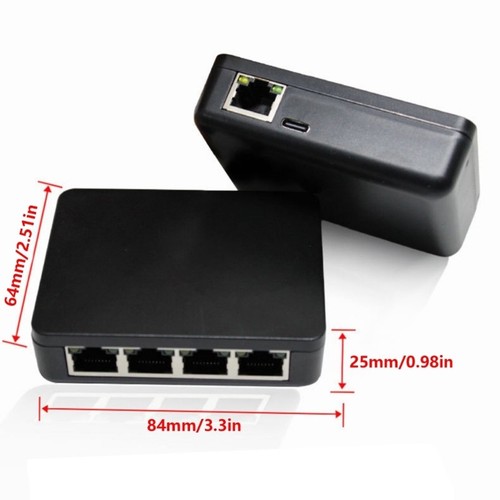 5 Port Gigabit Ethernet LAN Splitter Fast Speed Netzwerk Hub für Home Office - Bild 8 von 8