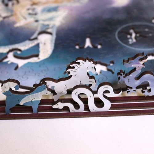 Capricornio Signo Del Zodiaco Singular Madera Puzzle 200 Piezas 32Cm De Fantasía - Imagen 2 de 6