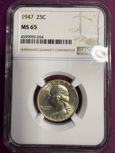 1947 Washington Quarter NGC graded MS65 - B49404
