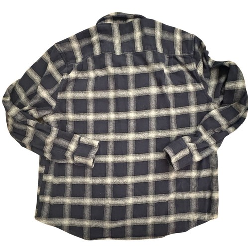 Lucky Brand Classic Fit Mens Plaid Flannel Shirt-Navy Blue-XL-GUC - Picture 6 of 6