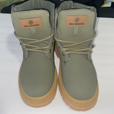 BALYGHAIOA GRAY FAUX LEATHER OUTDOOR CASUAL COMFORT MENS 39/US Men s 6 1/2 Boots