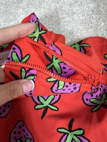 Hannah Anderson Kids Bathing Suit Strawberry Print Ruffled Bottom Size 8 - Picture 8 of 10