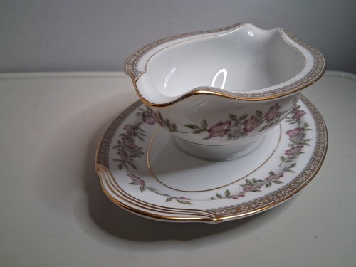 noritake china gravy boat With Attached Plate  Cordell 5408 - Picture 2 of 6