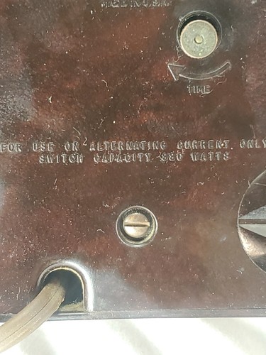 VINTAGE CLOCK-WARREN TELECHRON CO, MODEL 8H61, TIMER/ ALARM ASHLAND MA - Picture 8 of 13