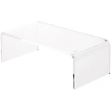 Plymor Clear Acrylic Rectangular Display Riser, 2" H x 6" W x 3" D (1/8" thick)