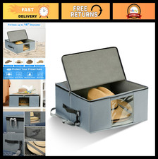Stackable Cowboy Hat Storage Box - Crush-Proof, Dust-Proof, Fits 16" Brim Hats