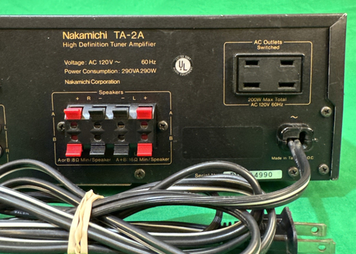 Receptor Amplificador Sintonizador Alta Definición Vintage Nakamichi TA-2A 50W - Funciona - Imagen 10 de 17