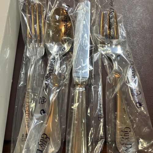 GUY DEGRENNE Beau Manoir Besteckset 4-teilig Messer Gabel Löffel Dinner Frankreich LESEN - Bild 2 von 5