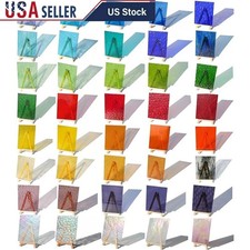 40pc Mosaic Glass Sheets Variety Kit Crafts Art Projects DIY Home Decor New