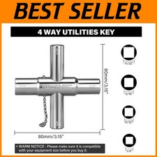 Heavy-Duty Faucet Key Set - 4 Sizes Included