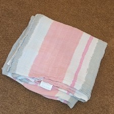 Aden  Anais Girl's 100 Cotton Muslin Swaddle Pink Grey White Striped