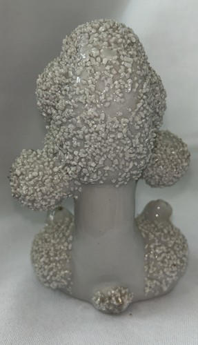 Vtg SONSCO Japan Sugar Spaghetti 5" Sleepy POODLE DOG FIGURINE with Gold Accents - Picture 3 of 7