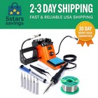 Compact 60W Led Soldering Iron Station with Auto Sleep & Calibration Support