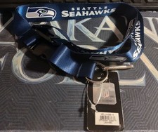 New NFL Licensed Seattle Seahawks Navy Lanyard One Size Detach Key Strap 