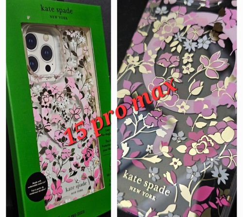 Kate Spade Hartschalen Case mit MagSafe für iPhone 15 Pro Max - Flowerbed Pink - Bild 1 von 4