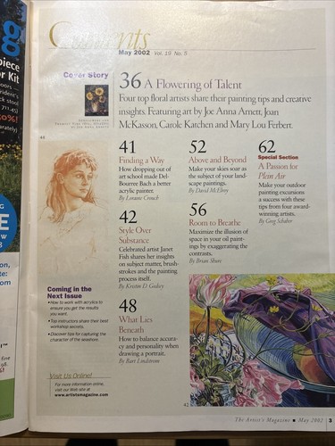 The Artist’s Magazine May 2002 Fabulous Florals - Picture 2 of 10