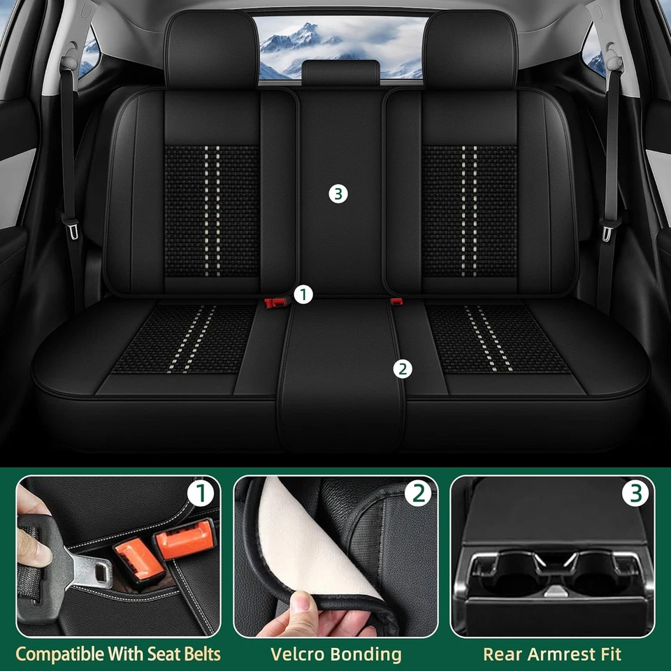 Full Seat Covers Ice Silk Breathable Seat Pad for Cadillac XTS 2013-2019 - Изображение 3 из 4