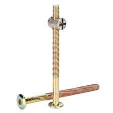 10 Pack M6 X 100mm Barrel Bolt Nuts, Cross Dowel Set for Furniture Cots Beds ...